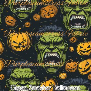 Green Smasher Halloween - Fabric