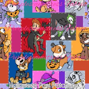 Halloween Paw Patchwork - Fabric