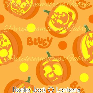 Heeler Jack O Lanterns - Fabric