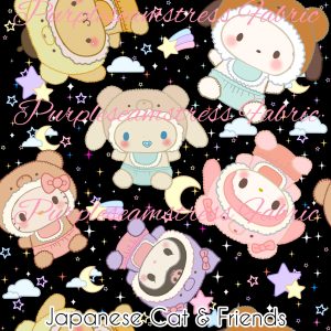 Japanese Cats & Friends - Fabric