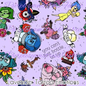 Lavender Tattoo Emotions - Fabric