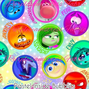 Pastel Inside Bubbles - Fabric