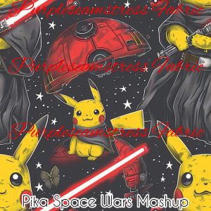 Pika Space Wars mashup - Fabric