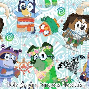 Polynesian Princess Heelers - Fabric