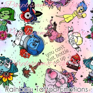 Rainbow Tattoo Emotions - Fabric