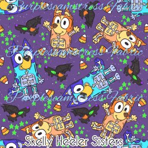 Skelly Heeler Sisters - Fabric