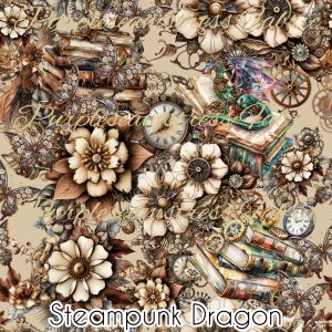Steampunk Dragon - Fabric
