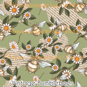 Vintage Bumblebees - Fabric