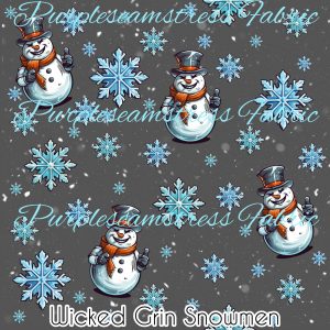 Wicked Grin Snowmen - Fabric