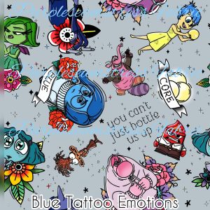 Blue Tattoo Emotions - Fabric
