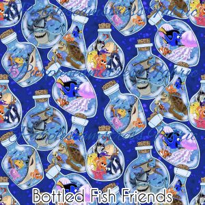 Bottled Fish Friends - Fabric