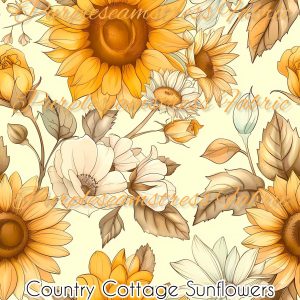 Country Cottage Sunflowers - Fabric