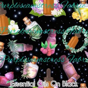 Essential Oils on Black - Fabric