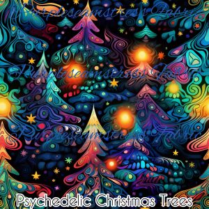 Psychedelic Christmas Tree - Fabric
