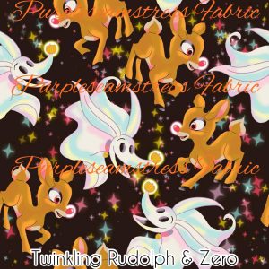 Twinkling Rudolph & Zero - Fabric