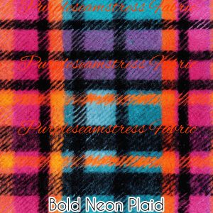 Bold Neon Plaid - Fabric