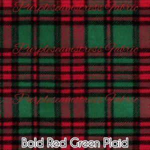 Bold Red Green Plaid - Fabric