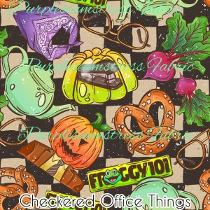 Checkered Office Things - Fabric