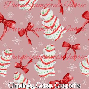 Christmas Cakes Coquette - Fabric