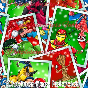Christmas Hero Polaroids - Fabric