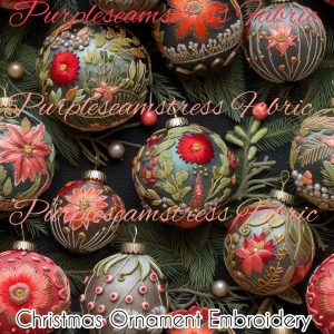 Christmas Ornament Embroidery - Fabric
