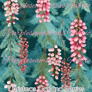 Christmas Garland Berries - Fabric