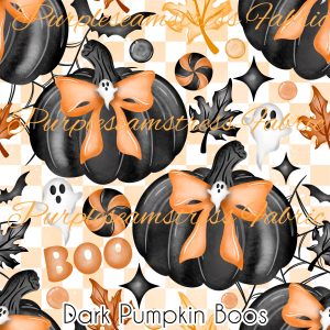 Dark Pumpkin Boos - Fabric