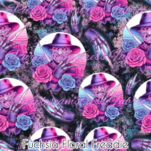 Fuchsia Floral Freddie - Fabric