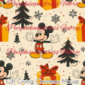 Gift Giving Christmas Mouse - Fabric