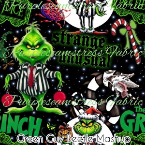 Green Guy Beetle Mashup - Fabric