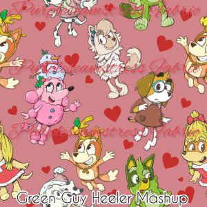 Green Guy Heeler Mashup - Fabric