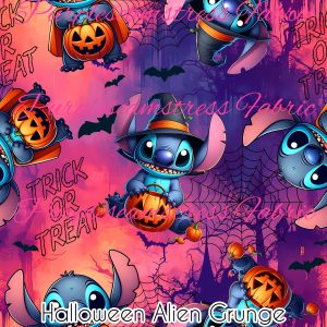 Halloween Alien Grunge - Fabric