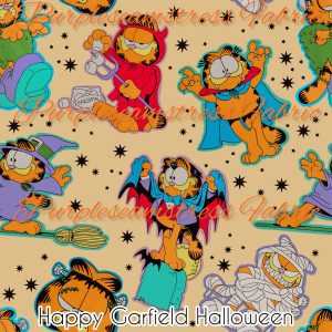 Happy Halloween Garfield - Fabric