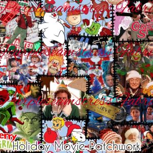 Holiday Movie Patchwork - Fabric