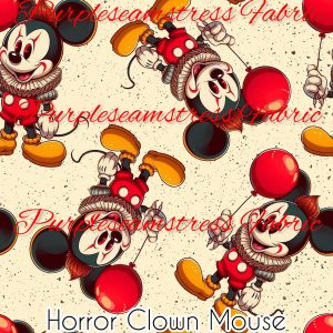 Horror Clown Mouse - Fabric