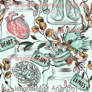 Jarred Mint Anatomy - Fabric