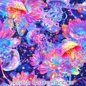 Jellyfish Space Rainbow - Fabric