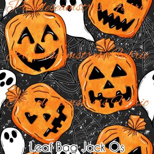 Leaf Bag Jack O's - Fabric