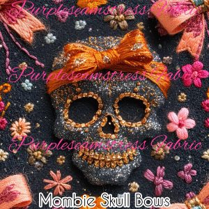 Mombie Skull Bows - Fabric