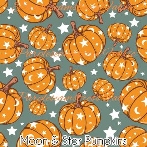 Moon & Star Pumpkins - Fabric