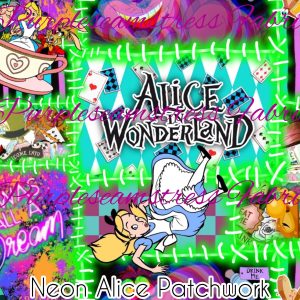 Neon Alice Patchwork - Fabric