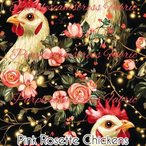 Pink Rosette Chickens