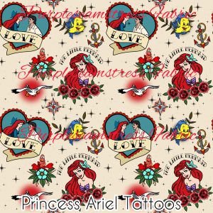 Princess Ariel Tattoos - Fabric