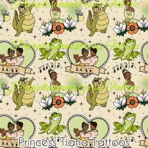 Princess Tiana Tattoos - Fabric