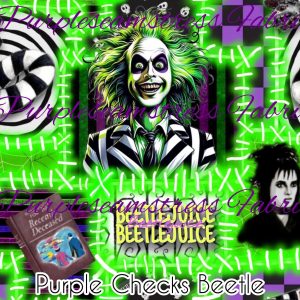 Purple Checks Beetle - Fabric