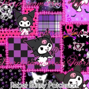 Rebel Bunny Patchwork - Fabric