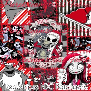 Red Stripes NBC Patchwork - Fabric