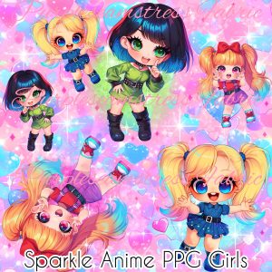 Sparkle Anime PPG Girls
