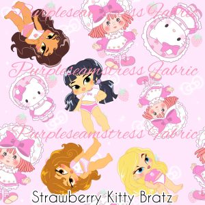 Strawberry Kitty Bratz - Fabric