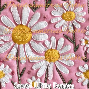 Sweet White Daisies - Fabric